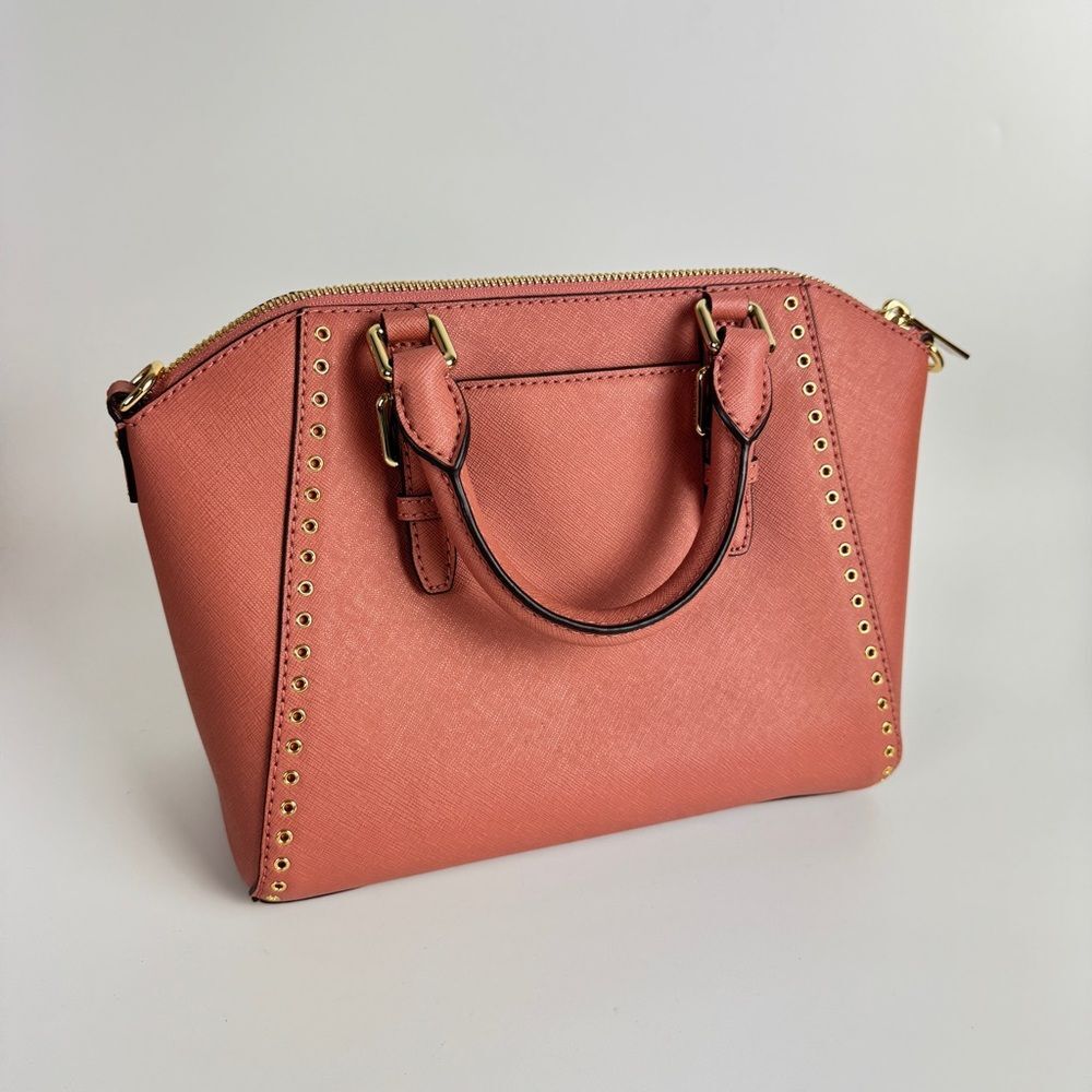 Michael Kors Dusty Coral Pink Satchel Crossbody Bag - Picture 3 of 8